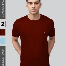 Lux Nitro Maroon & Sky Regular Fit T-Shirt image 1