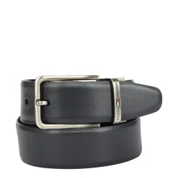 TOMMY HILFIGER Navy Leather Reversible Belt For Men image 1