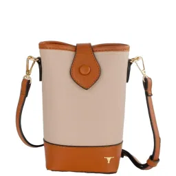 BULCHEE Beige Solid Sling Handbag image 1