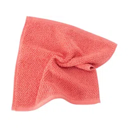 Maspar Peach Orange 550 GSM Cotton Face Towel - Set of 4 image 4