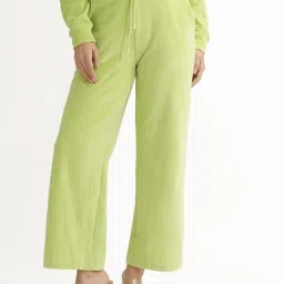 RAREISM Green Cotton Blend Solid Trackpants image 1