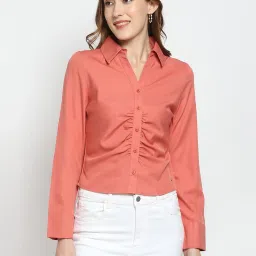 Spykar Coral ed Slim Fit Shirt image 1