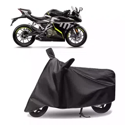 Auto Pearl Polyester Two Wheeler Cover for CFMoto 250SR (Grey)-picture-40