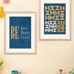Kotart Navy Blue And Brown 2 Pieces Other printed Wooden Wall Arts-picture-37