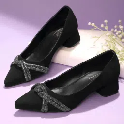 Truffle Collection Women's Black Casual Pumps image 1