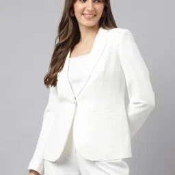 Latin Quarters White Regular Fit Blazer image 1