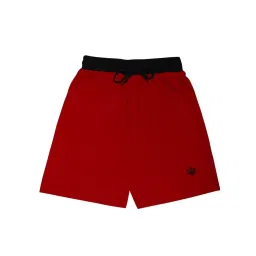 Chimprala Kids Red Solid Shorts image 1
