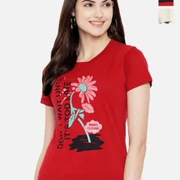 Dreambe Women Typography Printed T-shirt-picture-36