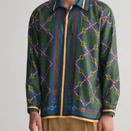 Gant Green Relaxed Fit Printed Shirt image 1