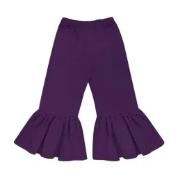 A.T.U.N. Kids Purple Cotton Regular Fit Ruffle Pants-picture-17