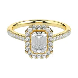 Emori 18k Yellow Gold & Diamond Brilliant Emerald Cut Ring-picture-34
