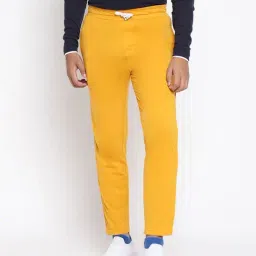 Lil Tomatoes Kids Mustard Regular Fit Trackpants-picture-16