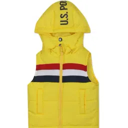 U.S. Polo Assn. Kids Yellow Solid Puffer Jacket-picture-11