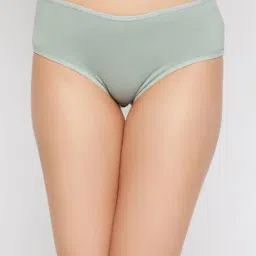 Clovia Olive Cotton Hipster Panty-image-4
