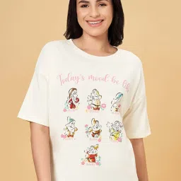 Dreamz by Pantaloons White Cotton Printed T-Shirt image 1