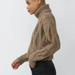 Forever 21 Brown Textured Sweater image 3