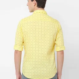 Pepe Jeans Lemon Yellow Printed Full Sleeves Shirt image 2