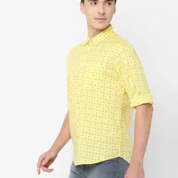 Pepe Jeans Lemon Yellow Printed Full Sleeves Shirt image 3