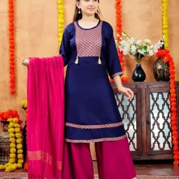 Aarika Girls Navy Printed Kurti image 1