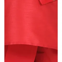 BownBee Kids Red Printed Kurta, Dhoti with Jacket image 4