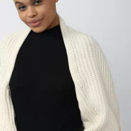 Forever 21 Cream Textured Sweater image 5