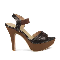 Inc.5 Women's Antique Gold Ankle Strap Stilettos image 1