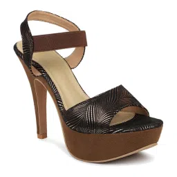 Inc.5 Women's Antique Gold Ankle Strap Stilettos image 2