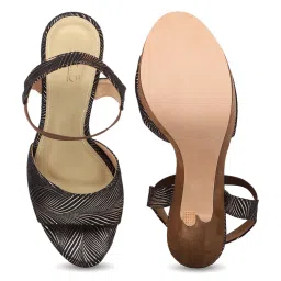 Inc.5 Women's Antique Gold Ankle Strap Stilettos image 3