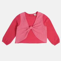 MINIKLUB Girls Pink Cotton Printed Full Sleeves Top-picture-14