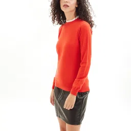 Cover Story Red Round Neck Sweater image 3