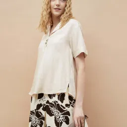 Fame Forever By Lifestyle Off White Regular Fit Top image 1