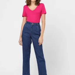 Vero Moda Dark Blue Straight Fit Jeans image 4