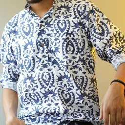 Tant Ghar Men Abstract Yoke Design Daily Cotton Straight Kurta image 3