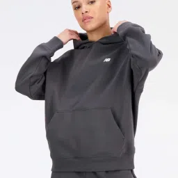 New Balance Black Cotton Sports Hoodie image 1