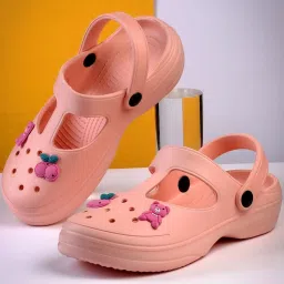 Asian INDIGO-07 Women's INDIGO-07 Peach Clogs image 1