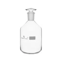 Supertek 125 ml Narrow Mouth Reagent Bottle With Interchangeable Flat Head Glass Stopper, 12.150.0125 image 2