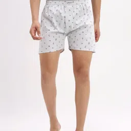 showoffff Showoff White Slim Fit Printed Boxer image 1