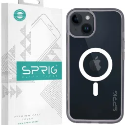 Sprig TPE PC Magnetic Back Cover for APPLE iPhone 14 (Transparent) image 1