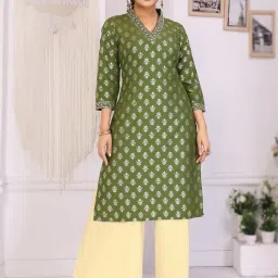 Rangita Green Printed Kurta image 1