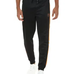 Van Heusen Black & Orange Slim Fit Colour Block Joggers image 1