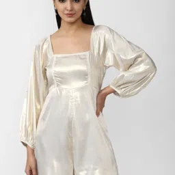 Forever 21 Beige Square Neck Playsuit image 1