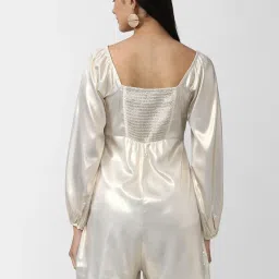 Forever 21 Beige Square Neck Playsuit image 2