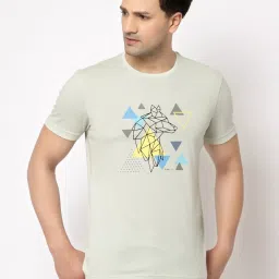 Red Tape Pista Green Regular Fit Cotton Crew T-Shirt image 1