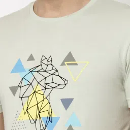 Red Tape Pista Green Regular Fit Cotton Crew T-Shirt image 4