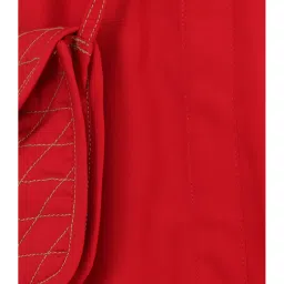 Cutecumber Kids Red Solid Dress with Sling Bag image 4