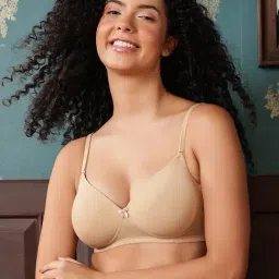 Clovia Beige T-Shirt Bra image 1