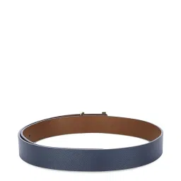 Tommy Hilfiger Decent Navy & Tan Leather Reversible Belt for Men image 3