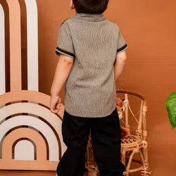 Lazycub Boys Woven-Design Shirt With Trousers Clothing Set image 2