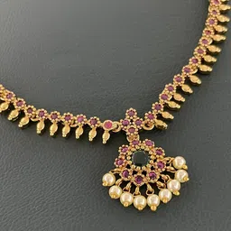 FIRST TOUCH Gold Plated AD Studded Jewellery Set image 2