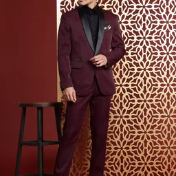 MANQ Men Slim Fit Tuxedo Suit-picture-25